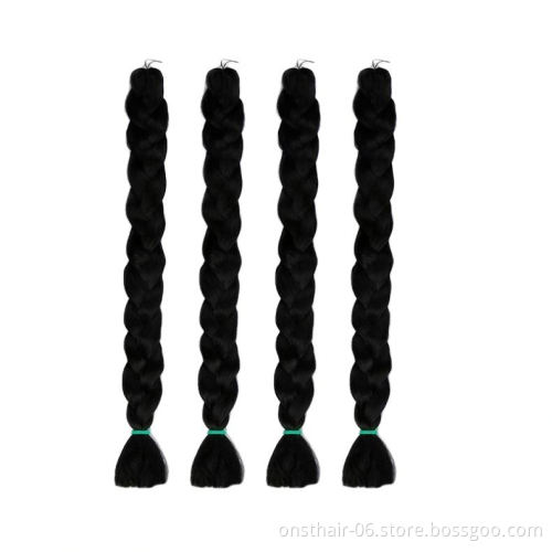 82 Inch 165g OmbreXpression Jumbo Braiding Hair Pre Stretched Wholesale Synthetic Crochet Hair Extensions For Box Twist Braids
